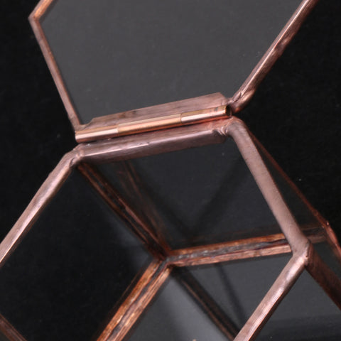 Geometrical Clear Glass Jewelry Box