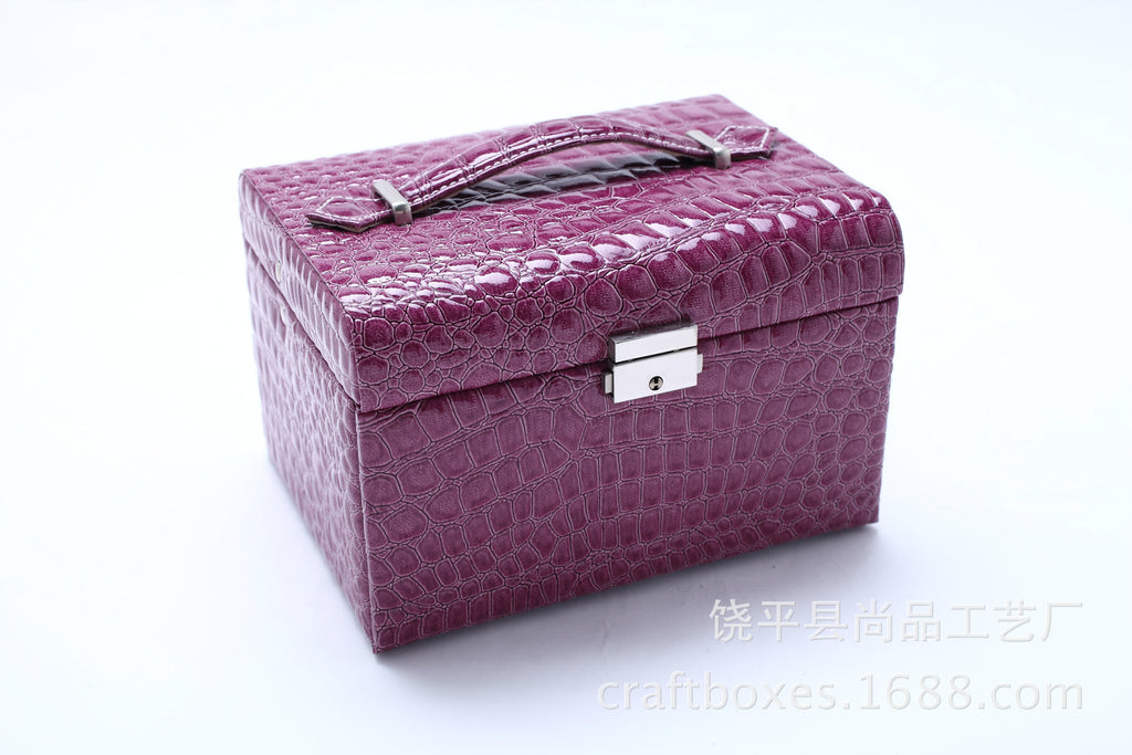 Multi-Layer Leather Jewelry Box Storage