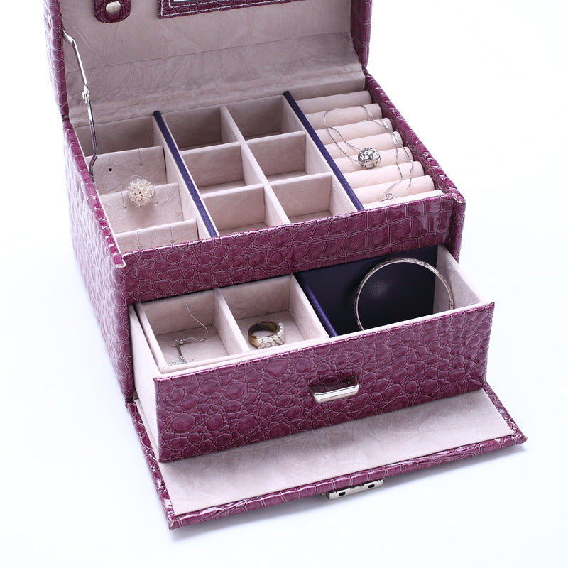 Multi-Layer Leather Jewelry Box Storage