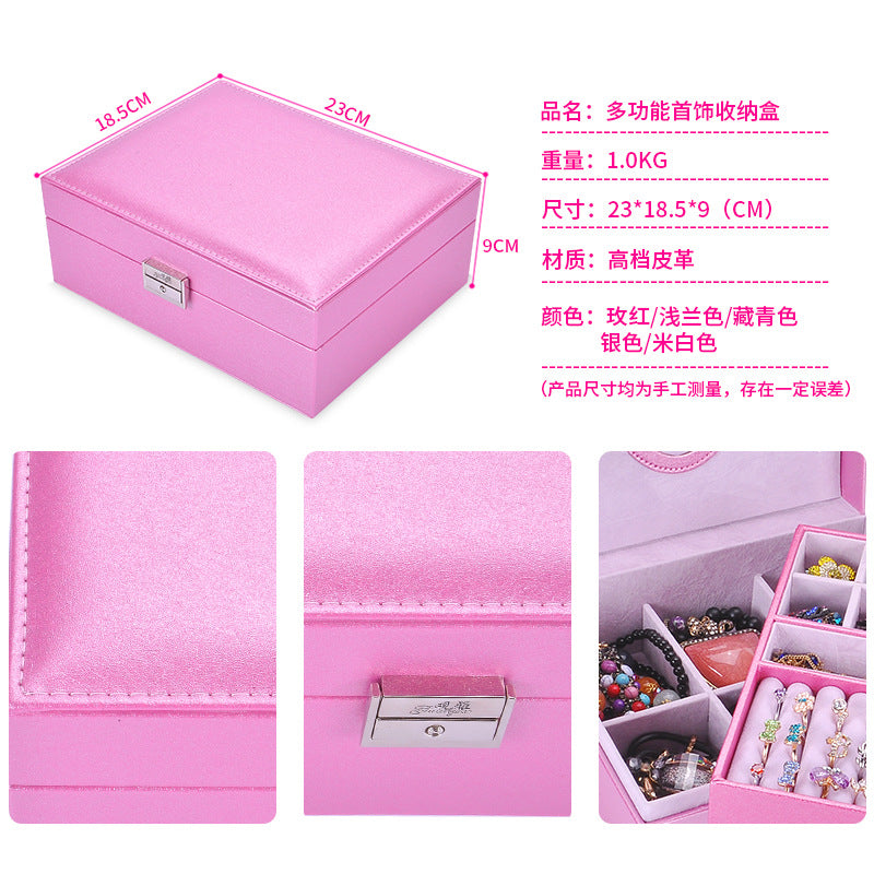 Leather Jewelry Box Organizer