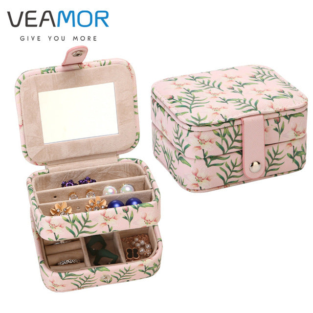 Two-Layer PU Fashion Jewelry Box