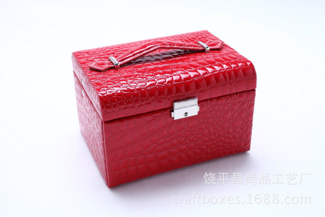 Multi-Layer Leather Jewelry Box Storage